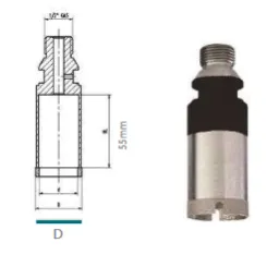 Wiertło marmur ciągła korona, 1mm