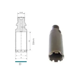Wiertło granit. grubość korony 2mm