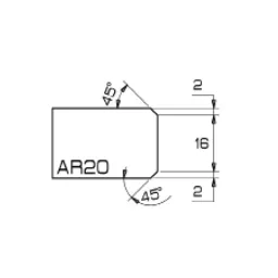 Profil MicronLine, AR20, Spieki, 1/2" GAS