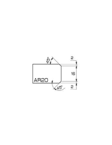 Profil MicronLine, AR20, Spieki, 1/2" GAS