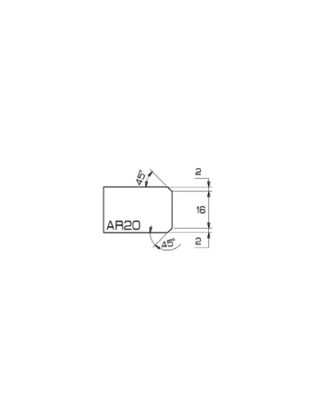 Profil MicronLine, AR20, Spieki, 1/2" GAS