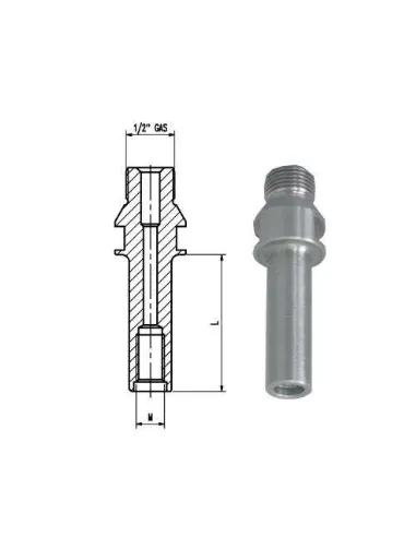 Przedłużka 1/2" GAS - M12/M18 LEWY GWINT