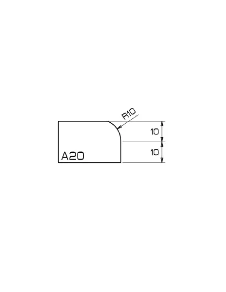 Poler do profil A20 TwistLine